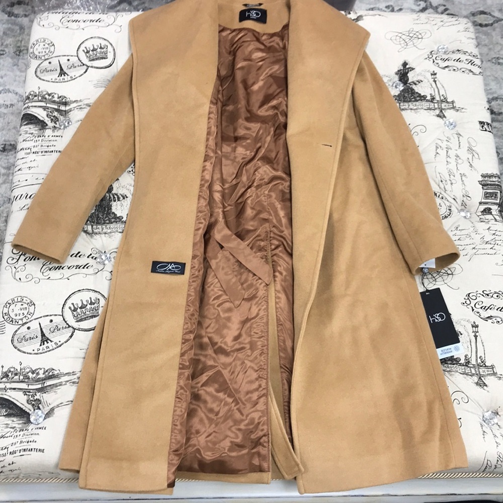 🎁 Women's HiSO Alpaca Blend Wrap Coat - Picture 5 of 10